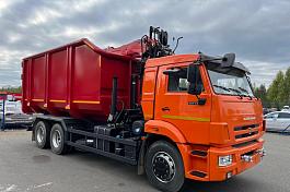 КМУ Ломовоз КАМАЗ-65115-3094-48 (Евро-5), кузов 30 куб. ТК Лифт, КМУ Велмаш ВМ10-74М, захват RG-25