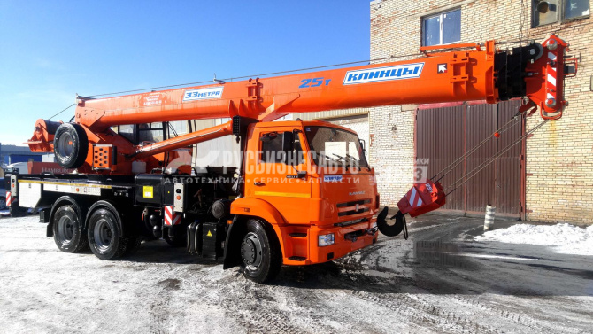 Купить КС 55713-1К-4В автокран 25т. с доп. противовесом 4,5 т.(КАМАЗ-65115) ОВОИД в компании Русбизнесавто - изображение 1