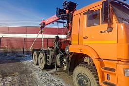 Седельный тягач с КМУ Камаз 65225 6х6, б/у(2023г;11 712) (0003) Сбер комиссия