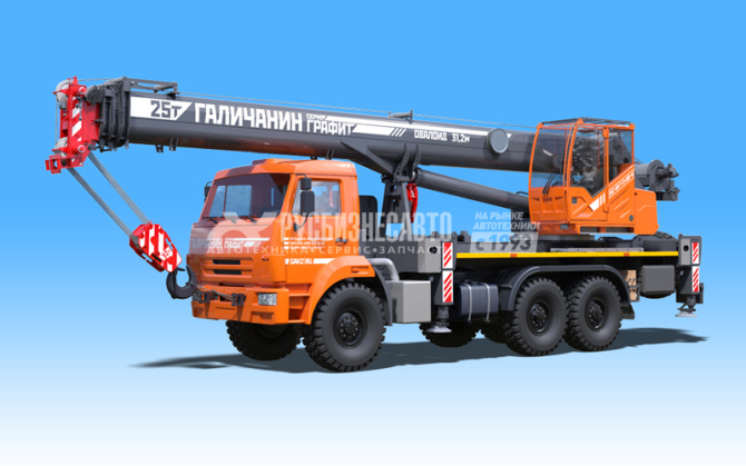 Купить КС 55713-5В-4 ГРАФИТ автокран 25т.  (КАМАЗ-43118) ОВАЛОИД в компании Русбизнесавто - изображение 1
